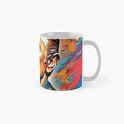 Colorful digital portrait inspired by Kirk Douglas on pop art background Coffee Mug