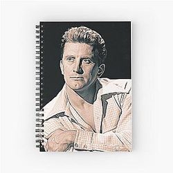 Kirk Douglas Art vintage painting Spiral Notebook