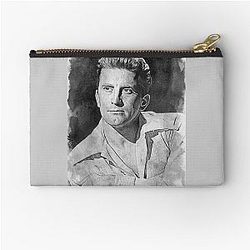 Kirk Douglas Art - watercolor B&W D32 Zipper Pouch