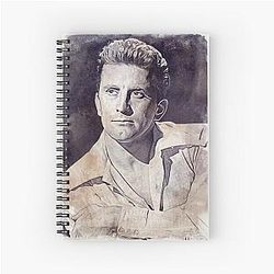 Kirk Douglas Art  
watercolor vintage Spiral Notebook