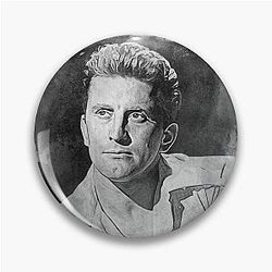Kirk Douglas watercolor D32 Pin