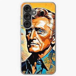 Colorful digital portrait inspired by Kirk Douglas on soft case