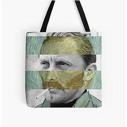 Self Portrait by Vincent Van Gogh and Kirk Douglas Tote Bag