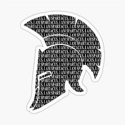 I Am Spartacus Classic Kirk Douglas Movie Quote Sticker