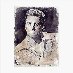 Kirk Douglas Art vintage watercolor Photographic Print