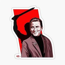 Kirk Douglas An illustration by Paul Cemmick Sticker
