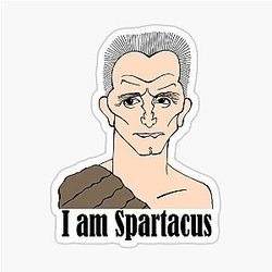 Kirk Douglas Spartacus Fan Art Sticker