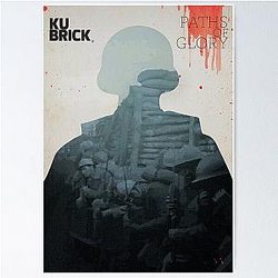 Paths of Glory, Stanley Kubrick movie poster starring Kirk Douglas, 1957 anti-war WWI film