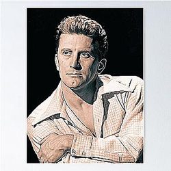 Kirk Douglas Art Vintage Painting Poster