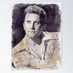 Kirk Douglas Art Vintage D31 Poster