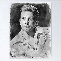 Kirk Douglas watercolor poster