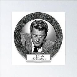 Kirk Douglas Classic Movie Star Signature Poster