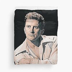 Kirk Douglas Art - vintage painting Duvet Cover