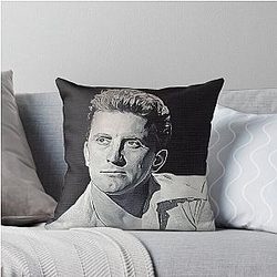 Kirk Douglas oil paint D80 Throw Pillow