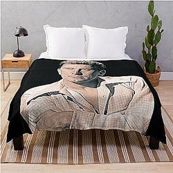 Kirk Douglas Art vintage painting D79 Throw Blanket