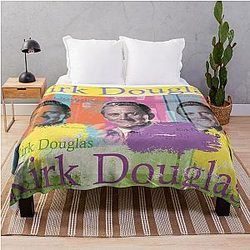 Kirk Douglas Portrait Throw Blanket