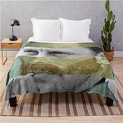 Self Portrait by Vincent Van Gogh and Kirk Douglas throw Blanket