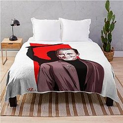 Kirk Douglas - An illustration by Paul Cemmick Throw Blanket