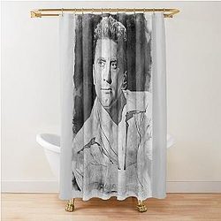 Kirk Douglas Art Watercolor Bw D32 Shower Curtain