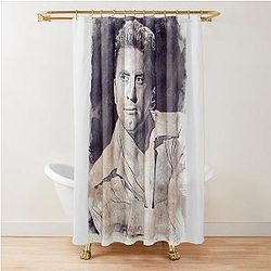 Kirk Douglas Art Watercolor Vintage D31 Shower Curtain