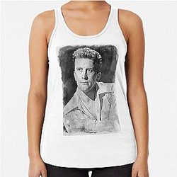 Kirk Douglas Art watercolor D32 Racerback Tank Top