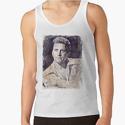 Kirk Douglas Art Watercolor Vintage D31 Tank Top