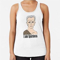 Kirk Douglas Spartacus Fan Art Racerback Tank Top