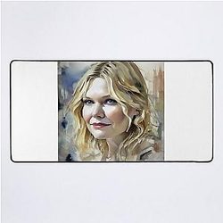 Kirsten Dunst in Watercolors Desk Mat