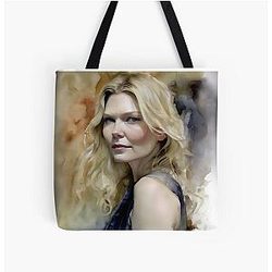 Delicacy Kirsten Dunst in watercolor All Over Print Tote Bag