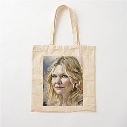 Kirsten Dunst in watercolors Cotton Tote Bag