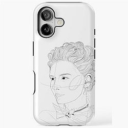 Portrait of Marie Antoinette Line Art - Kirsten Dunst iPhone Case