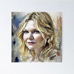 Goldilocks Kirsten Dunst in watercolors Poster