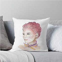 Portrait of Marie Antoinette Kirsten Dunst Throw Pillow