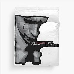 Mens Funny Horror Icon Series - Do Vampires Cry? And Kirsten Dunst Duvet Cover