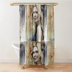 Delicacy Kirsten Dunst in Watercolor Shower Curtain