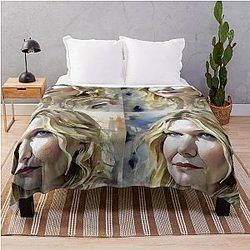 Kirsten Dunst in watercolors throw blanket