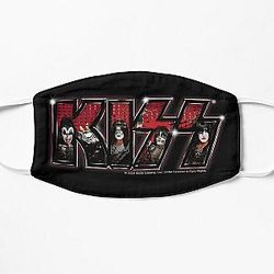 KISS Rock Musikband - Logo Red und Black Flat Mask RB2411