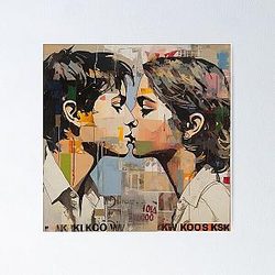 GESCHÄFTIGUNG EINES KISSES ZWISCHEN BOY UND GIRL Posters RB2411