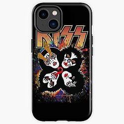 KISS die Band - Rock and Roll Over Splash Logo iPhone Tough Case RB2411