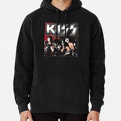 Kiss バンド元のラインアッププルオーバーパーカーRB2411