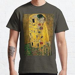 Die Kiss von Gustav Klimt Liebespaar - The Lovers Classic T-Shirt RB2411