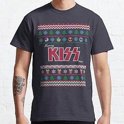 KISS die Band - Merry KissMas Ugly Sweater Classic T-Shirt RB2411