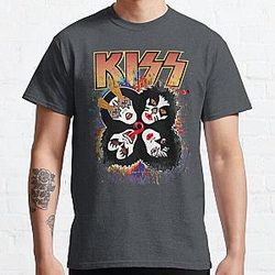 KISS die Band - Rock and Roll Over Splash Logo Classic T-Shirt RB2411