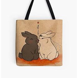 Conejitos Wangxian kiss All over Print Tote Bag RB2411