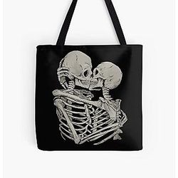 Skelett Kiss Alle über Print Tote Bag RB2411