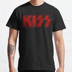 Kiss el logo Banda rojo Camiseta Classic RB2411