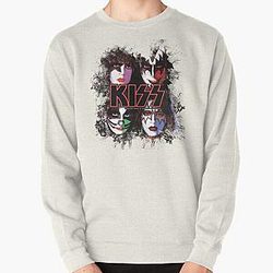 KISS Band - Tutti i Membri Faces effetto pennello Pullover Felpa RB2411