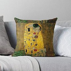 Die Kiss von Gustav Klimt Liebespaar - Die Liebhaber werfen Kissen RB2411