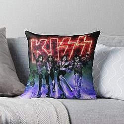 KISS la banda - Distroyer USA Edition Logo Throw Pillow RB2411