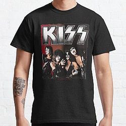 Kiss banda linha original para cima T-shirt clássico RB2411